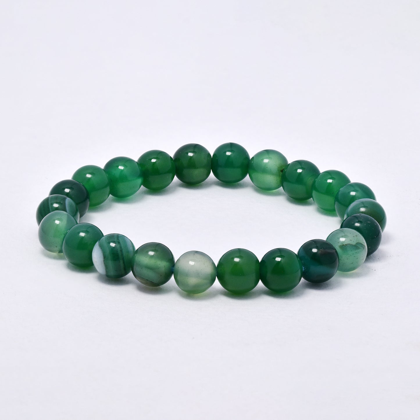 YB7081 - Natural stone 8mm bead stretch bracelet