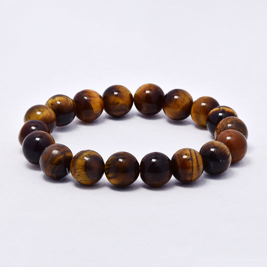 YB7082 - Natural stone 10mm bead stretch bracelet