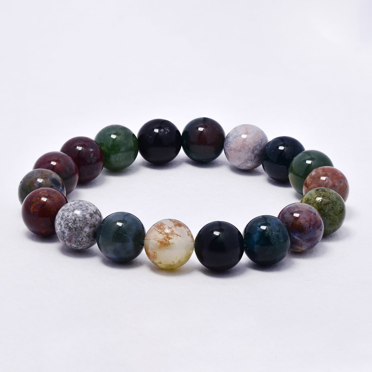 YB7082 - Natural stone 10mm bead stretch bracelet