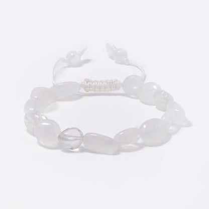 YB7512 - Natural stone organic shaped adjustable bracelet