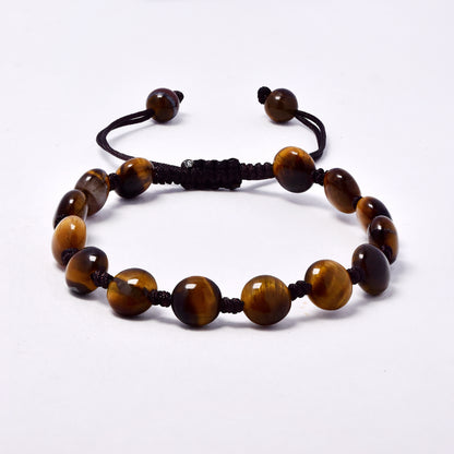 YB7515 - Natural stone 5mm adjustable bracelet