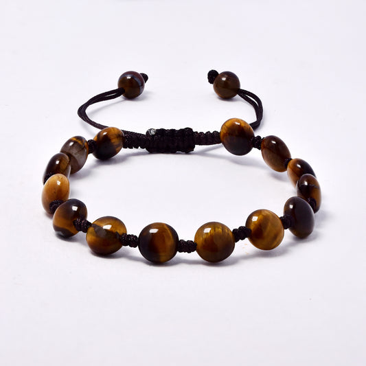 YB7515 - Natural stone 5mm adjustable bracelet