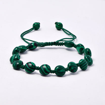 YB7515 - Natural stone 5mm adjustable bracelet