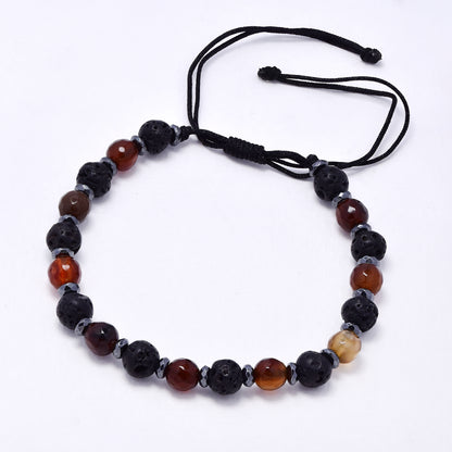 YB7525 - Natural stone adjustable bracelet