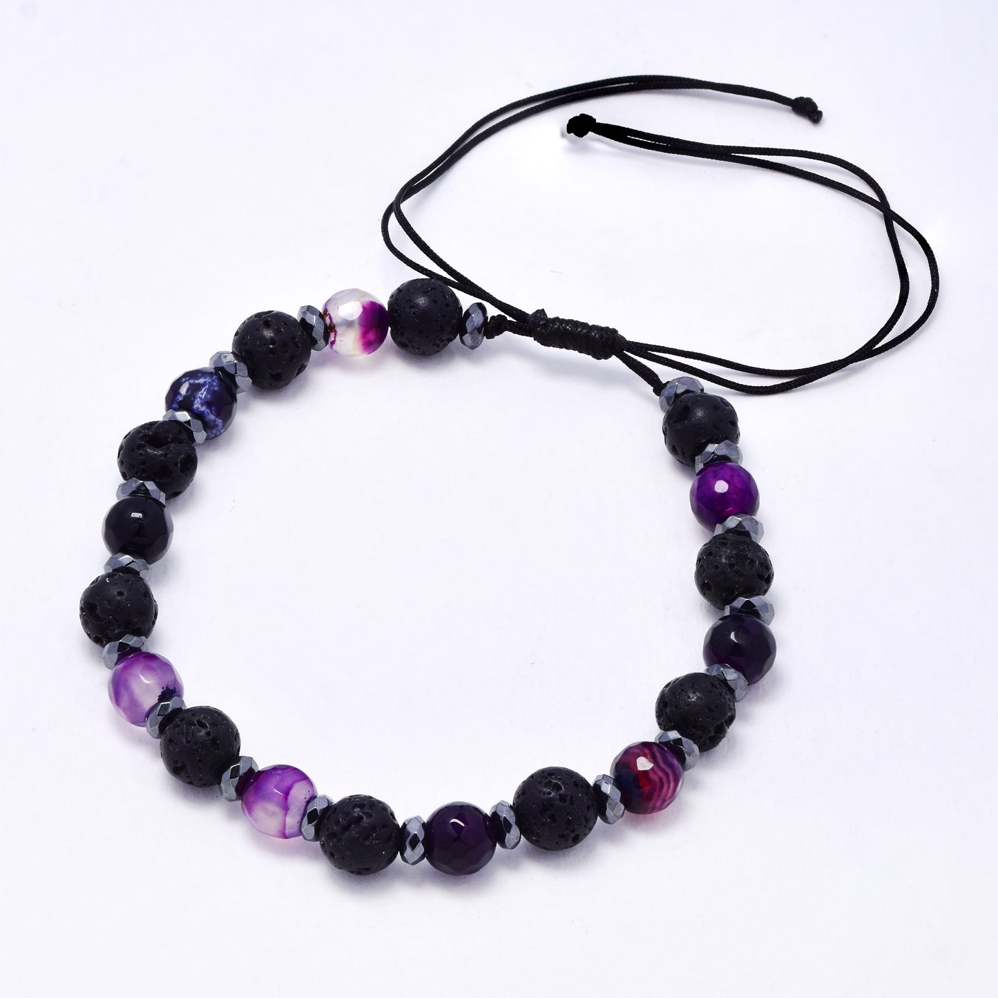 YB7525 - Natural stone adjustable bracelet