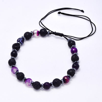 YB7525 - Natural stone adjustable bracelet