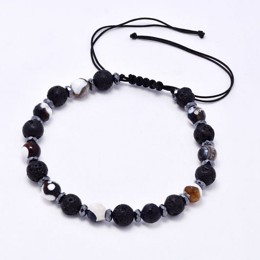 YB7525 - Natural stone adjustable bracelet