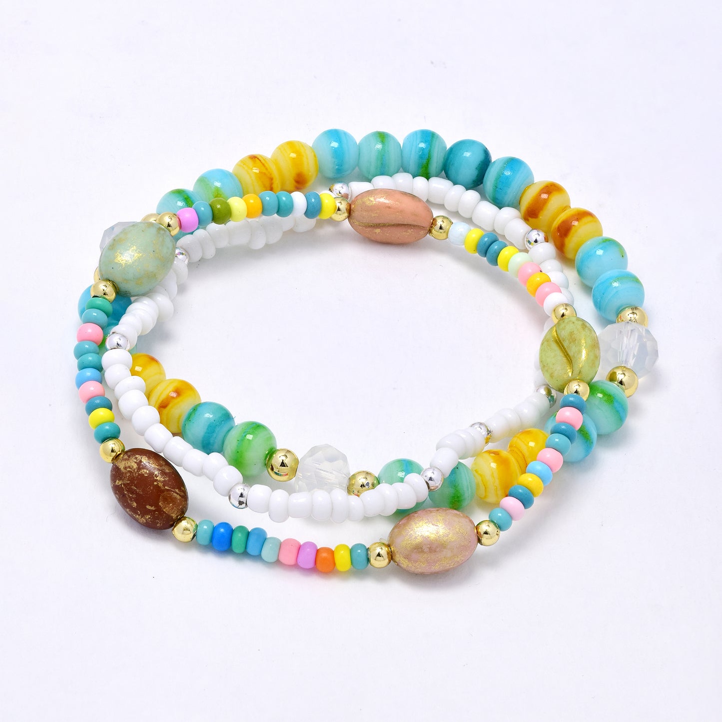 YB7528 - 3 Piece mixed bead bracelet set