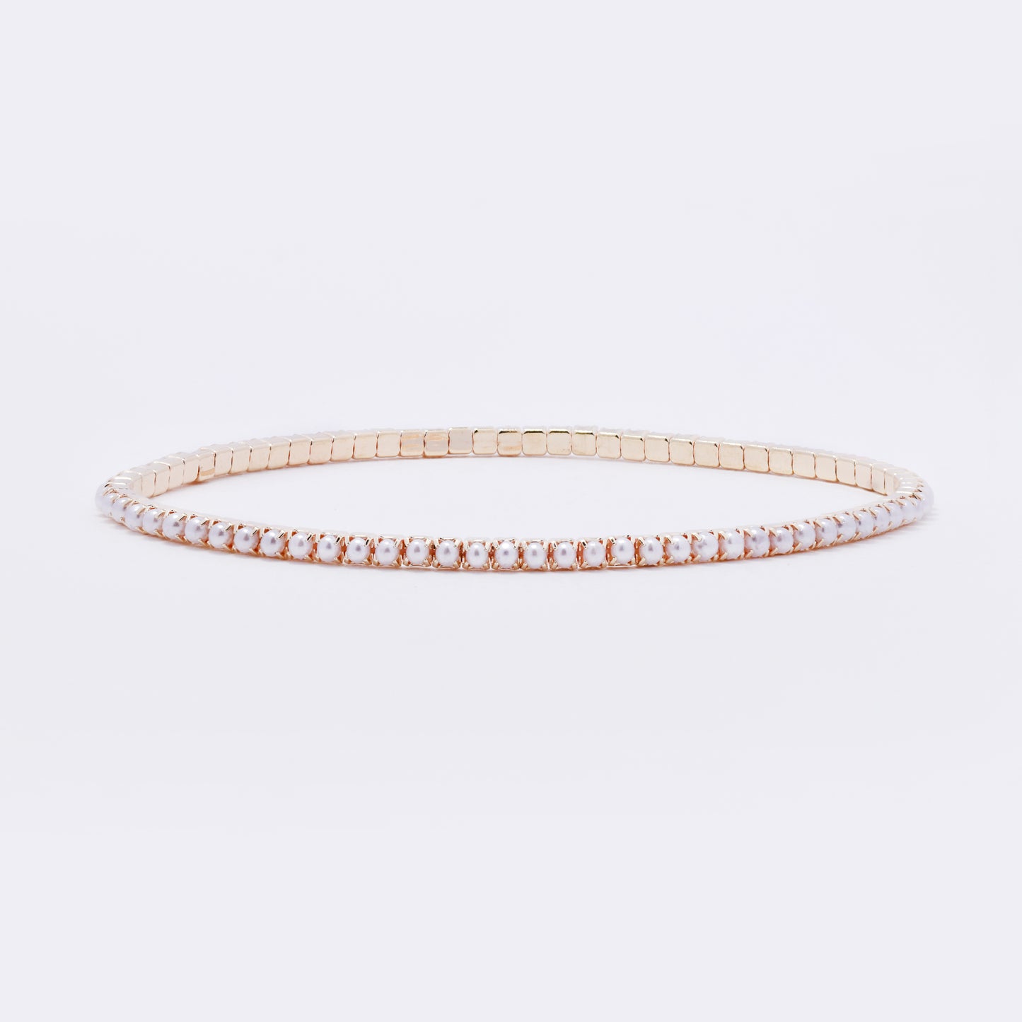 YB7694 - 2-Pack faux pearl stretch bracelet