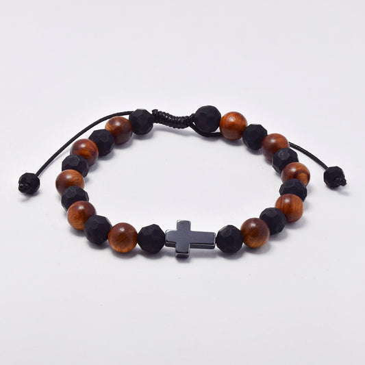 YB7744 - Natural stone adjustable bracelet