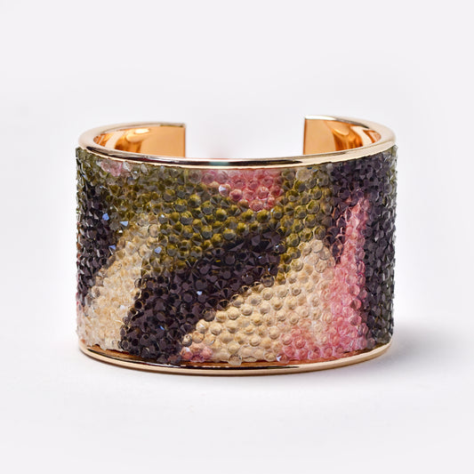 YB7764 - 47mm wide jelly stone cuff bangle