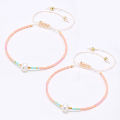 YB7783 - 2-Pack Freshwater pearl miyuki bead pull-through bracelet