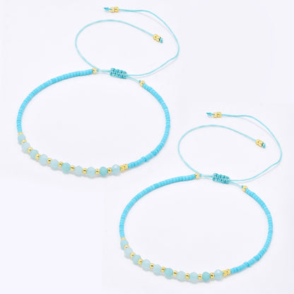 YB7784 - 2-Pack Natural stone miyuki bead pull-through bracelet