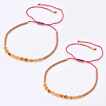 YB7784 - 2-Pack Natural stone miyuki bead pull-through bracelet