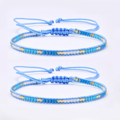 YB7786 - 2-Pack Miyuki bead pull-through bracelet