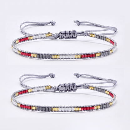 YB7786 - 2-Pack Miyuki bead pull-through bracelet