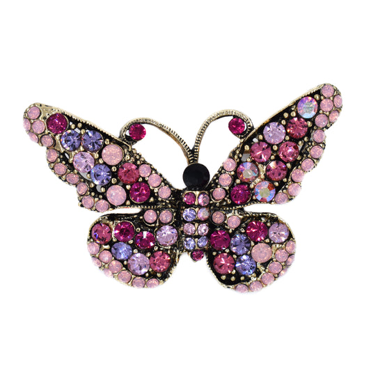 Fashion crystal butterfly brooch