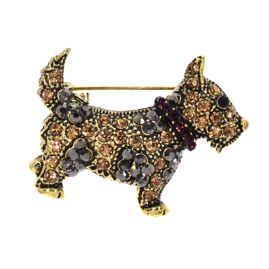Fashion Scottish Terrier dog brooch