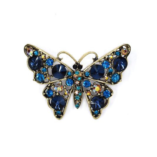 Fashion multicolour Crystal Butterfly Brooch