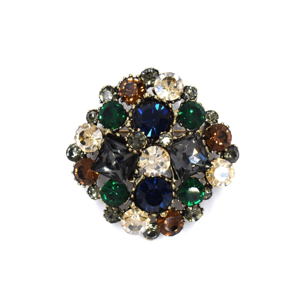 Fashion colourful cluster Crystal brooch - YBR4115