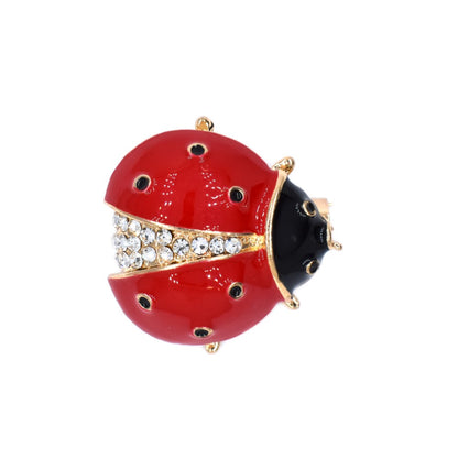 Fashion enamel ladybird brooch