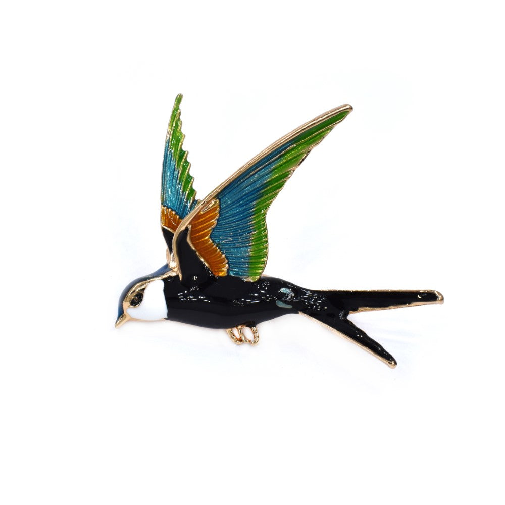 Fashion colourful sparrow bird brooch - YBR4552