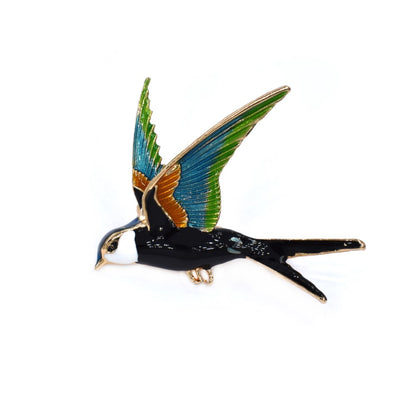 Fashion colourful sparrow bird brooch - YBR4552