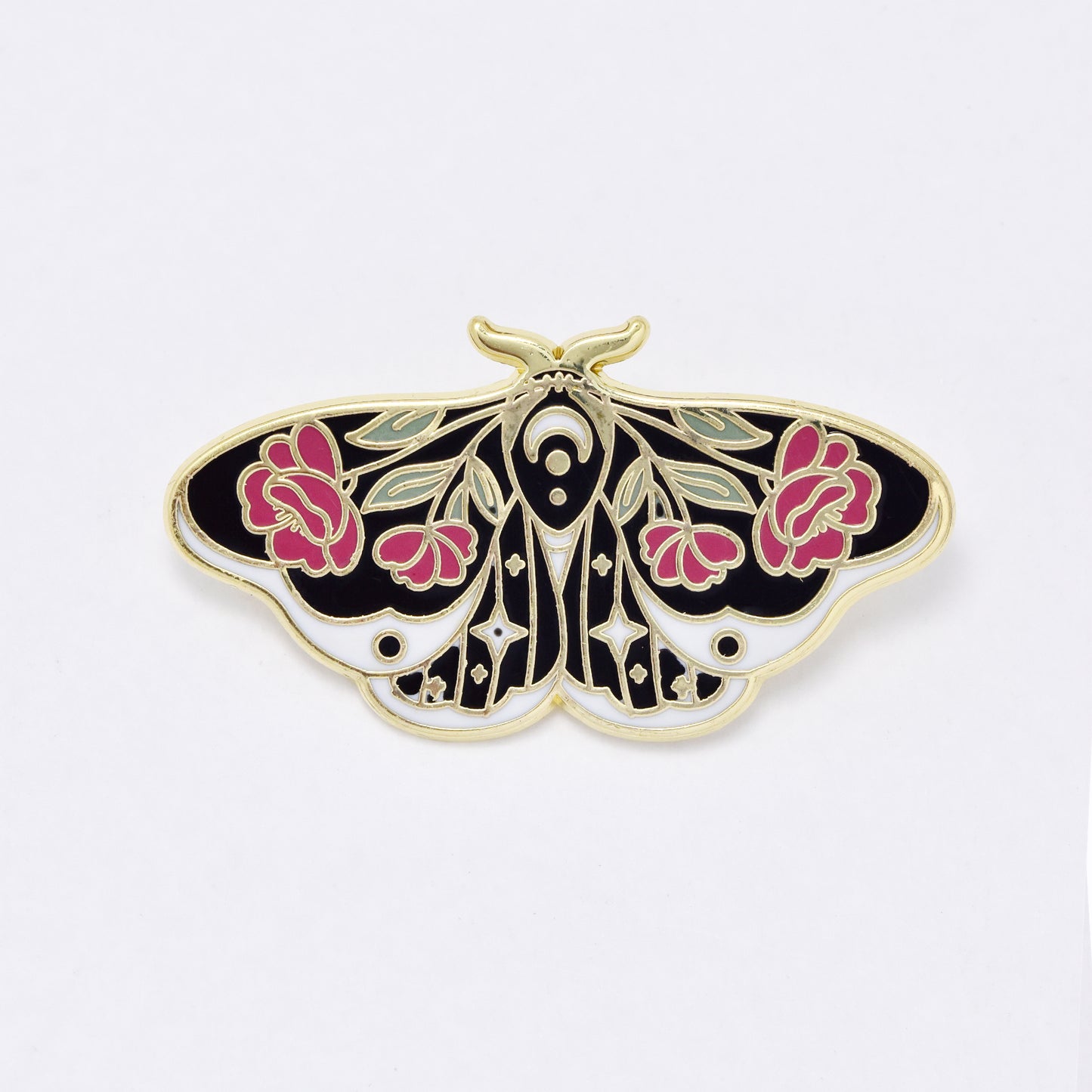 YBR6334 - Fashion butterfly with red roses brooch