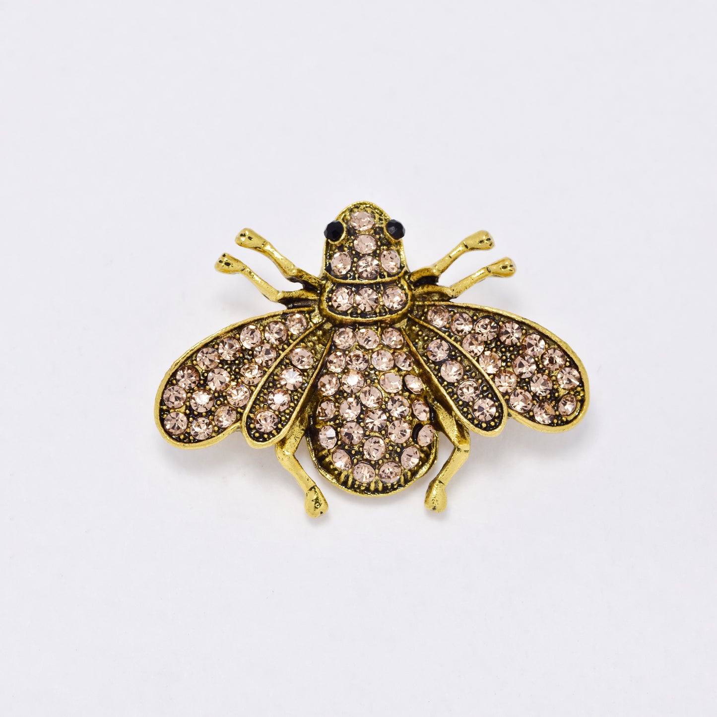 YBR6350 - Fashion bee with crystals brooch