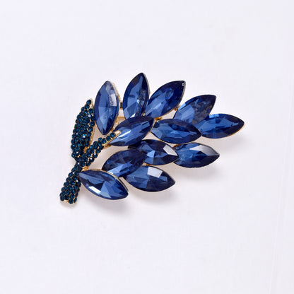 YBR7547 - Crystal branch brooch