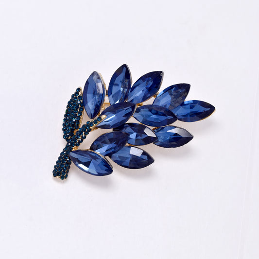 YBR7547 - Crystal branch brooch