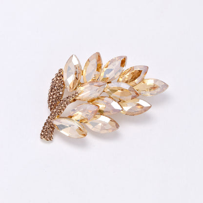 YBR7547 - Crystal branch brooch
