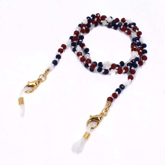 Colour beaded sunglass chain with clasp - YC1282