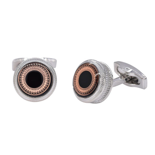 Two tone halo cufflinks - YC3781