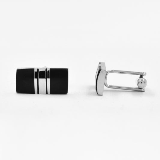 YC630 - Two-toned 9.5mm x 19mm cufflinks