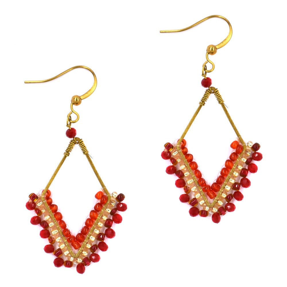 YE1009 -  Fashion beaded drop earring