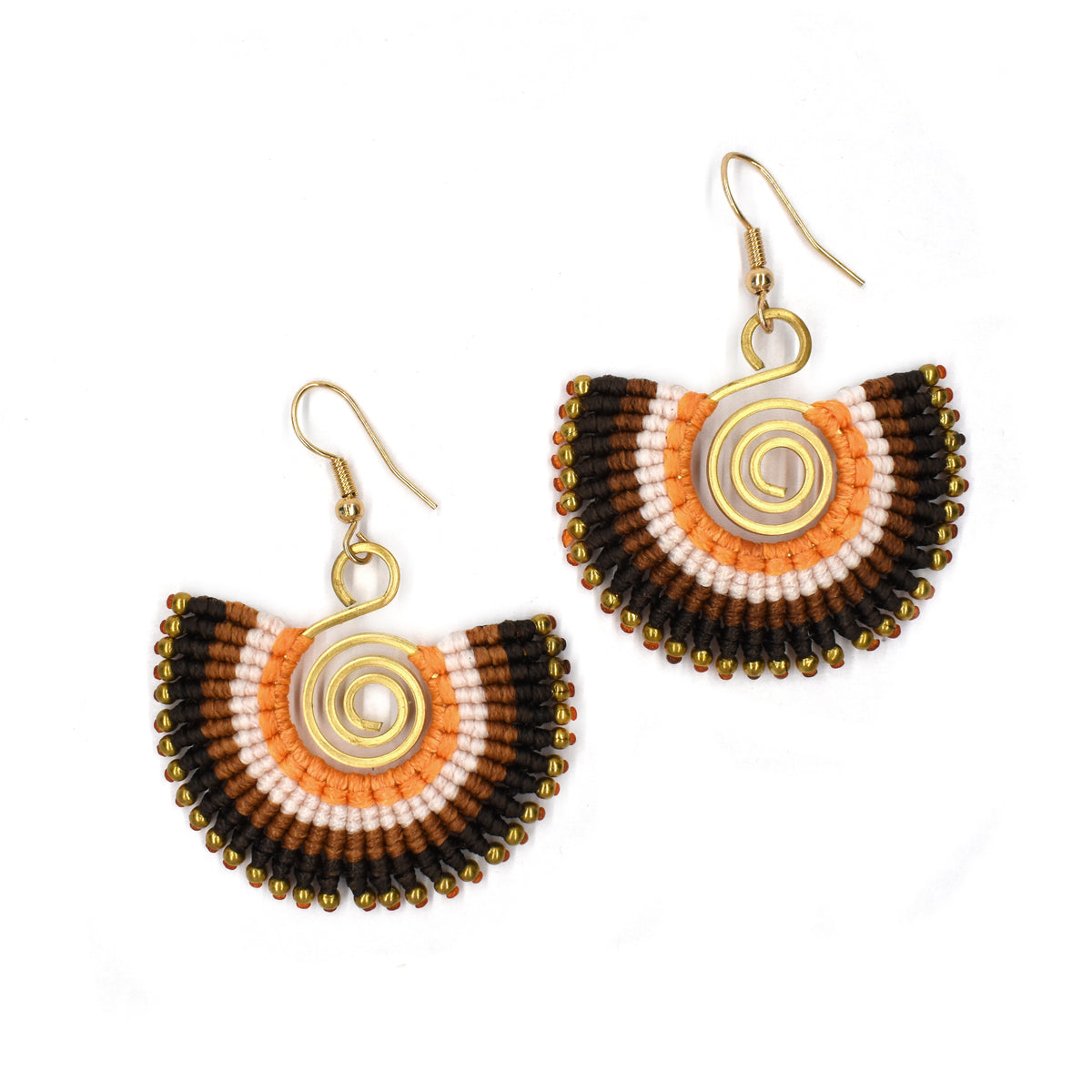 Colour hand made fan fashion earring - YE4192