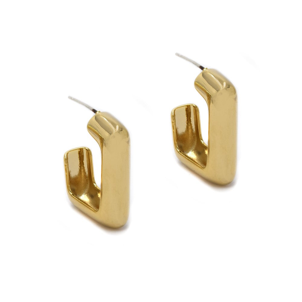 Fashion squared hoop earrings - YE4330