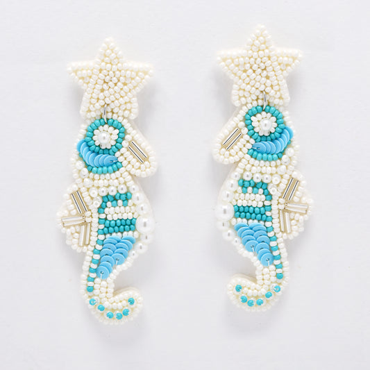 YE6171 - Seahorse  beaded fashion earrings