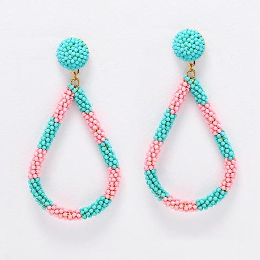 YE6175 - Teardrop drop  beaded fashion earrings