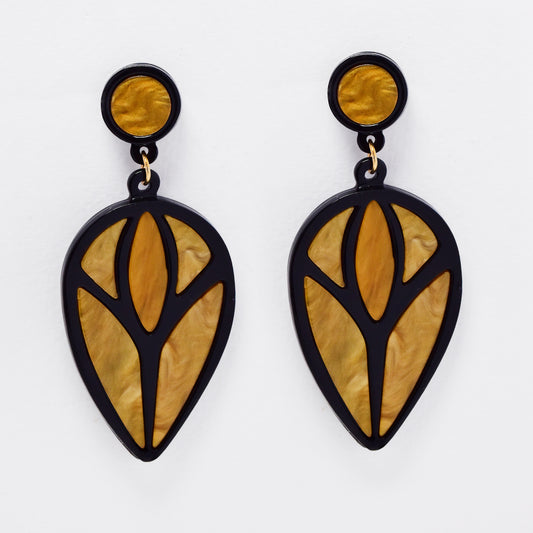 YE6186 - Leaf drop earrings