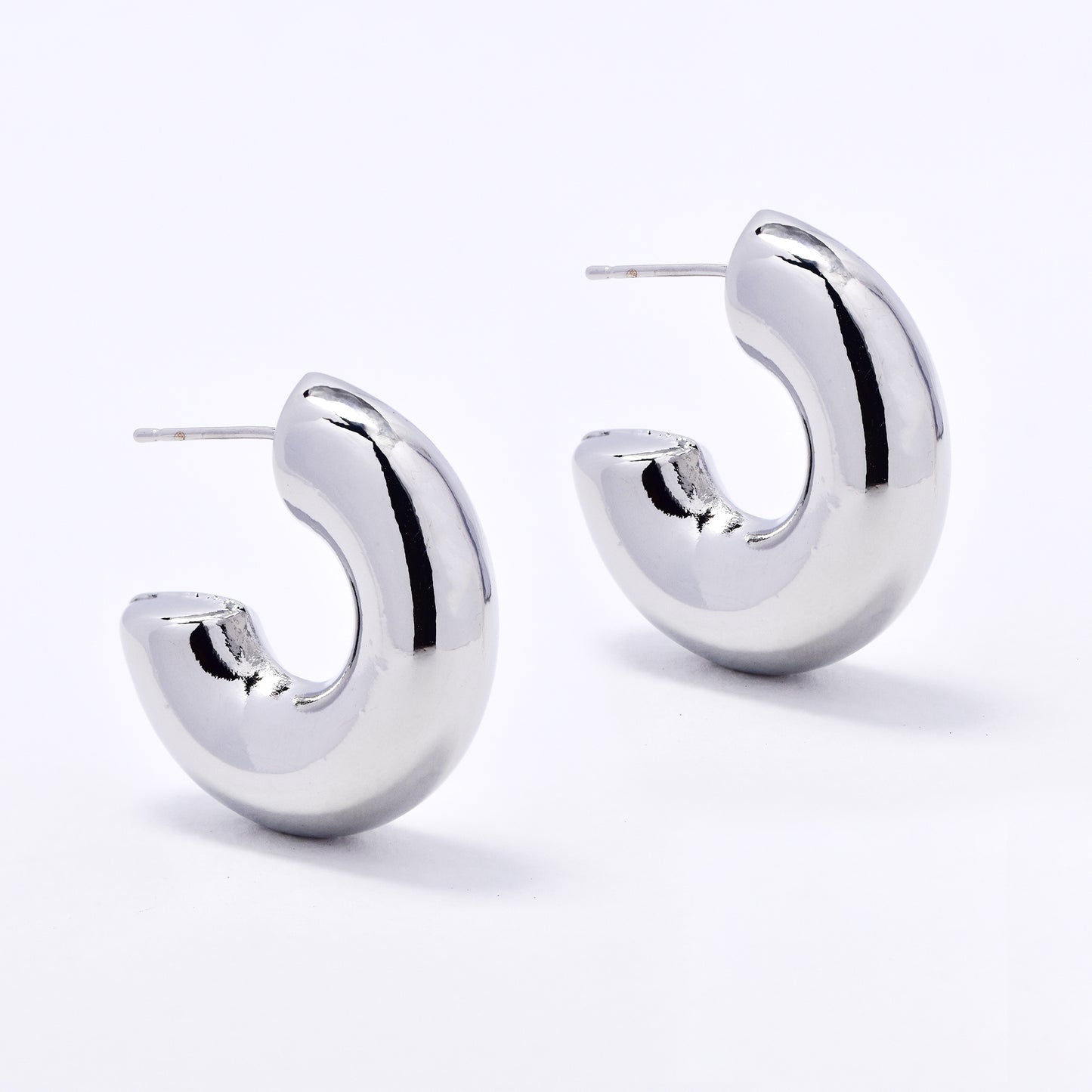YE6191 - Chunky 30mm x 9mm Hoop Earrings