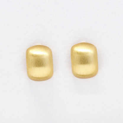 YE6193 - Broad 16mm x 11mm Matte Hoop Earrings