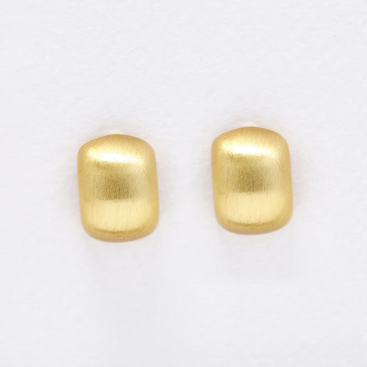 YE6193 - Broad 16mm x 11mm Matte Hoop Earrings