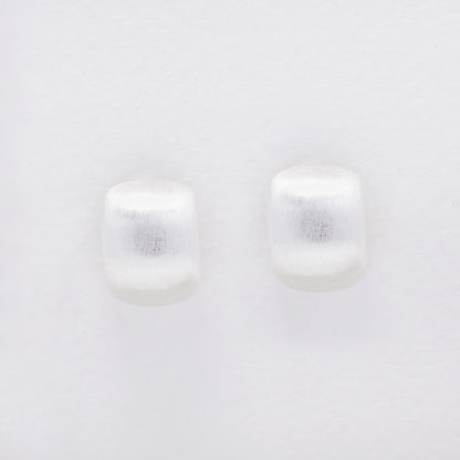 YE6193 - Broad 16mm x 11mm Matte Hoop Earrings