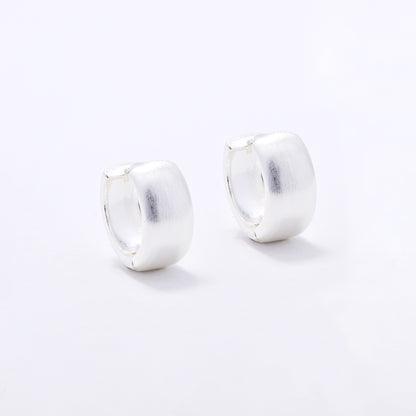 YE6194 - Matte 16mm x 7mm Hoop Earrings