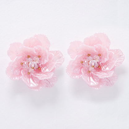 YE6196- Fashion 45mm flower stud earrings