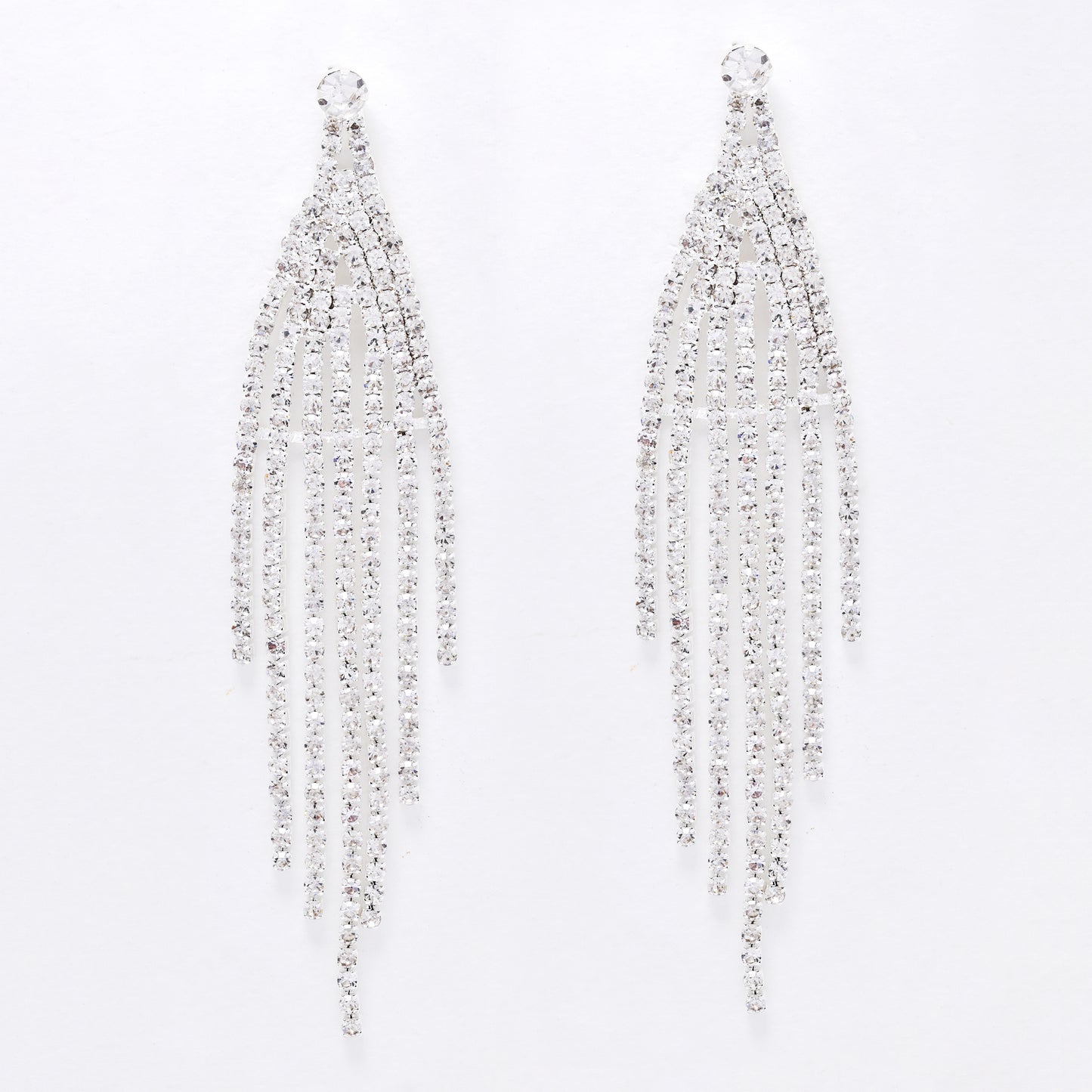 YE6205 - Diamante waterfall earrings