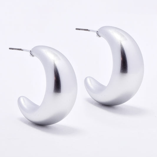 YE6244 - 30mm x 13mm large matte hoops