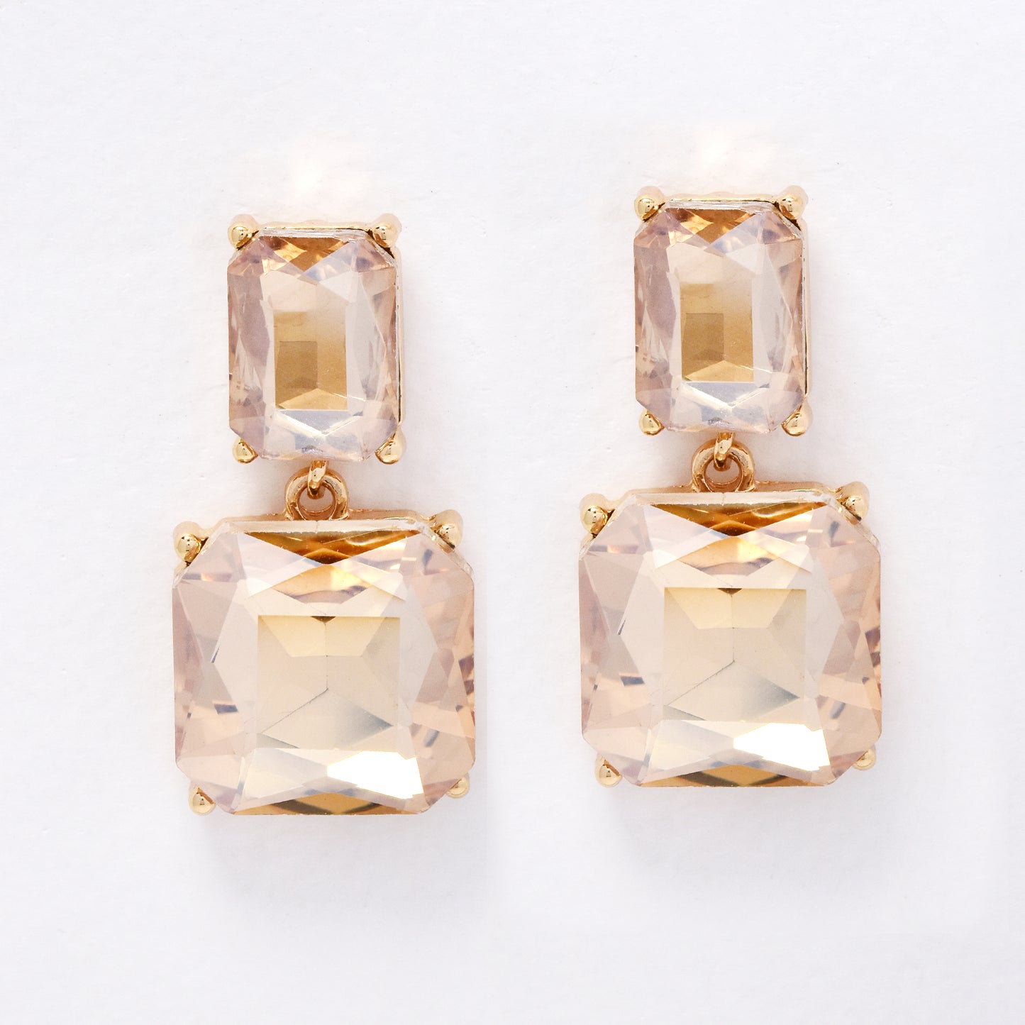 YE6255 - 38mm crystal drop earrings